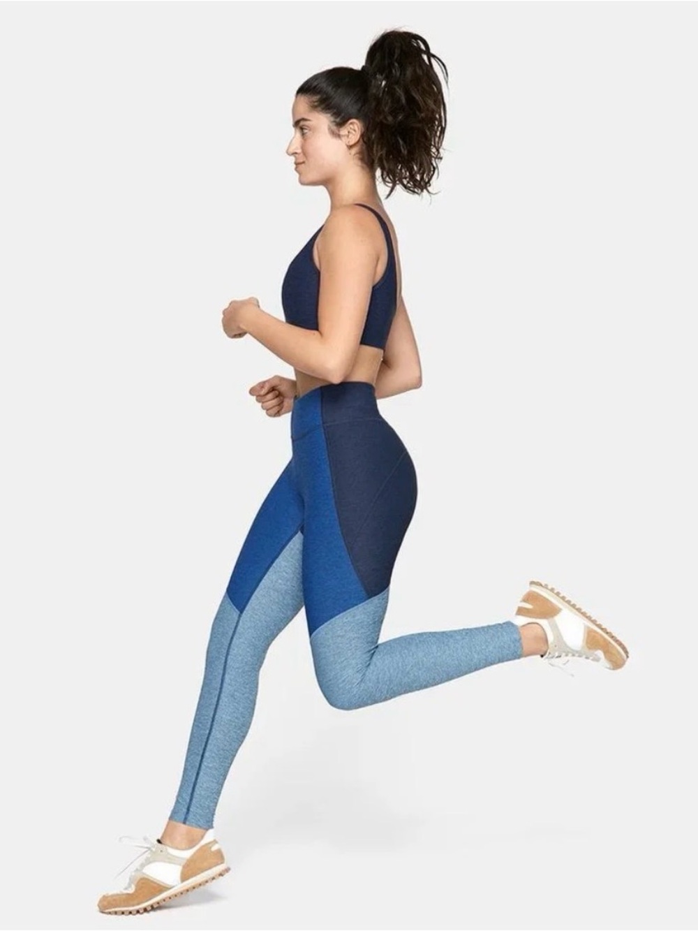 Outdoor Voices Colorblock Tritone High-Waist Leggings Blue Colorwave